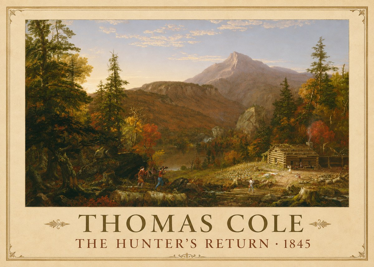 Thomas Cole The Hunter's Return II No1 - Juliste