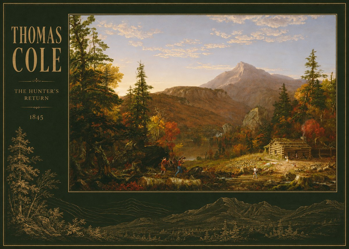 Thomas Cole The Hunter's Return II No2 - Juliste