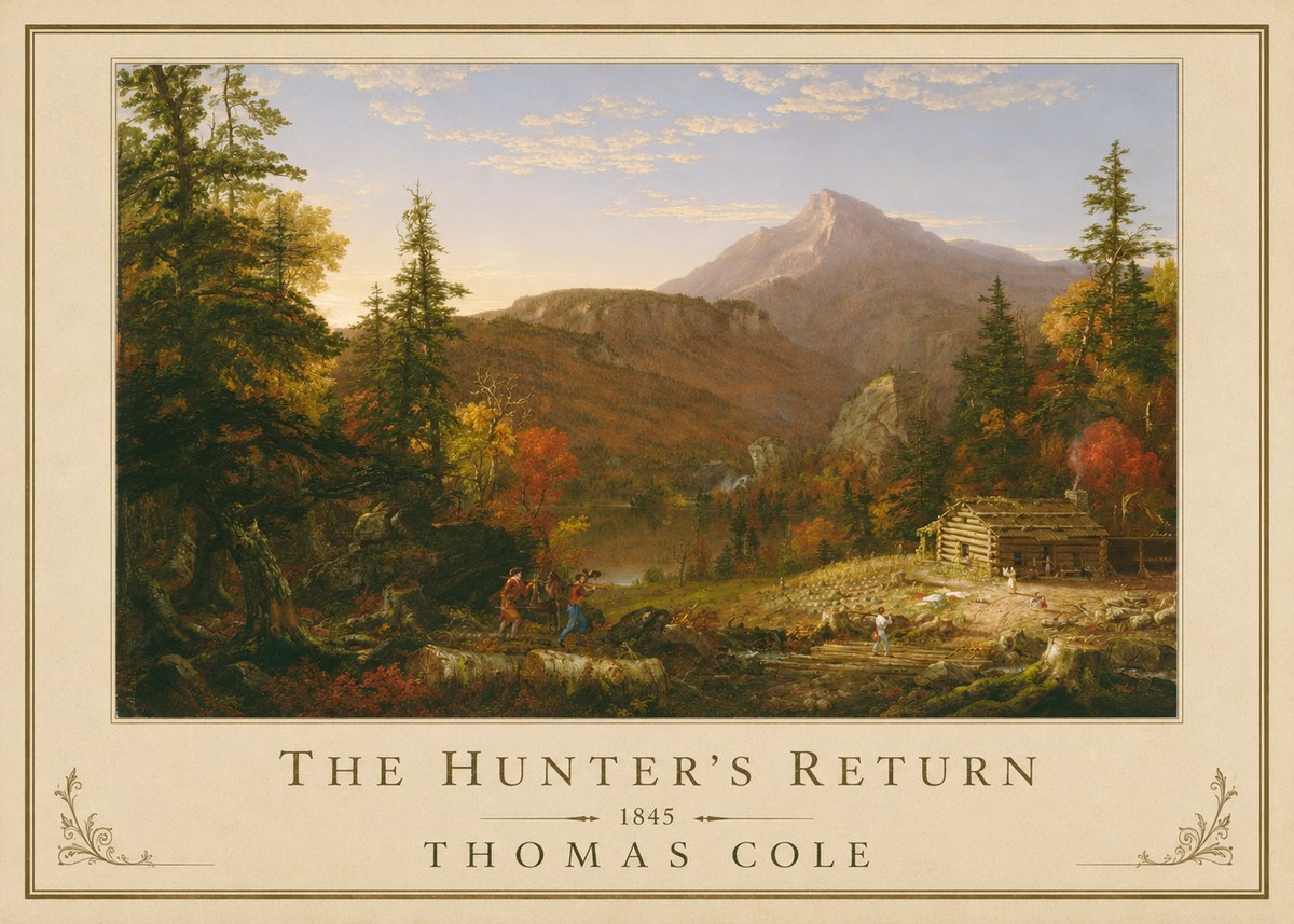 Thomas Cole The Hunter's Return II No3 - Juliste