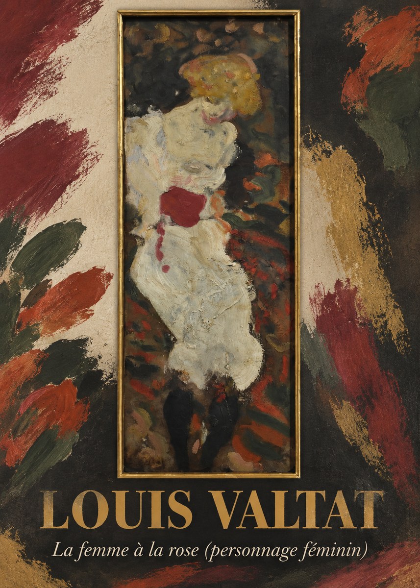 Louis Valtat La Femme À La Rose (Personnage Féminin) No1 - Juliste