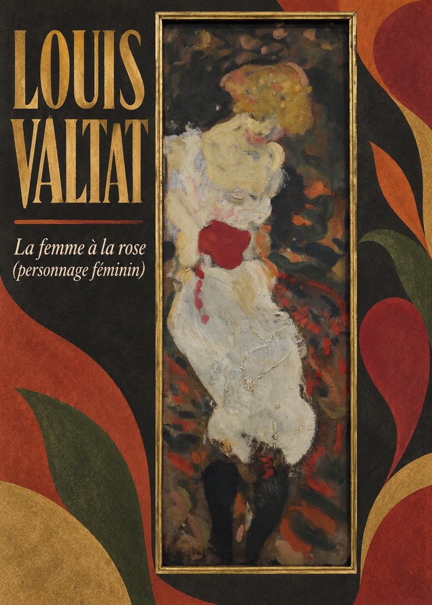 Louis Valtat La Femme À La Rose (Personnage Féminin) No3 - Juliste