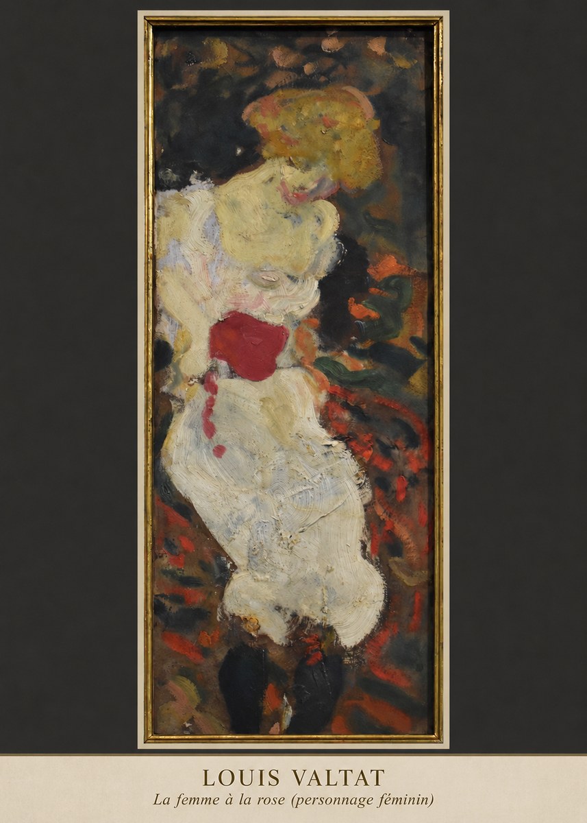 Louis Valtat La Femme À La Rose (Personnage Féminin) No5 - Juliste