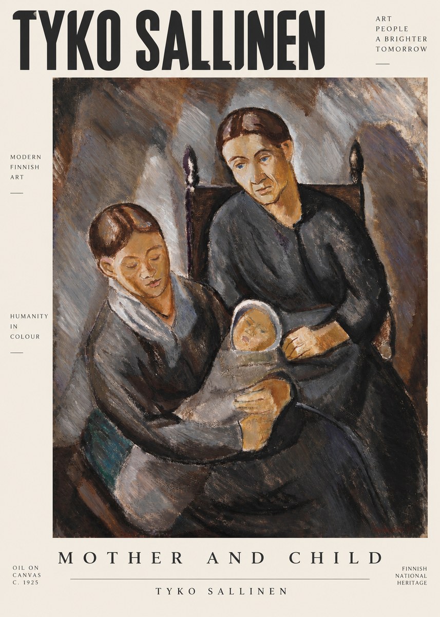 Tyko Sallinen Mother and Child No2 - Juliste