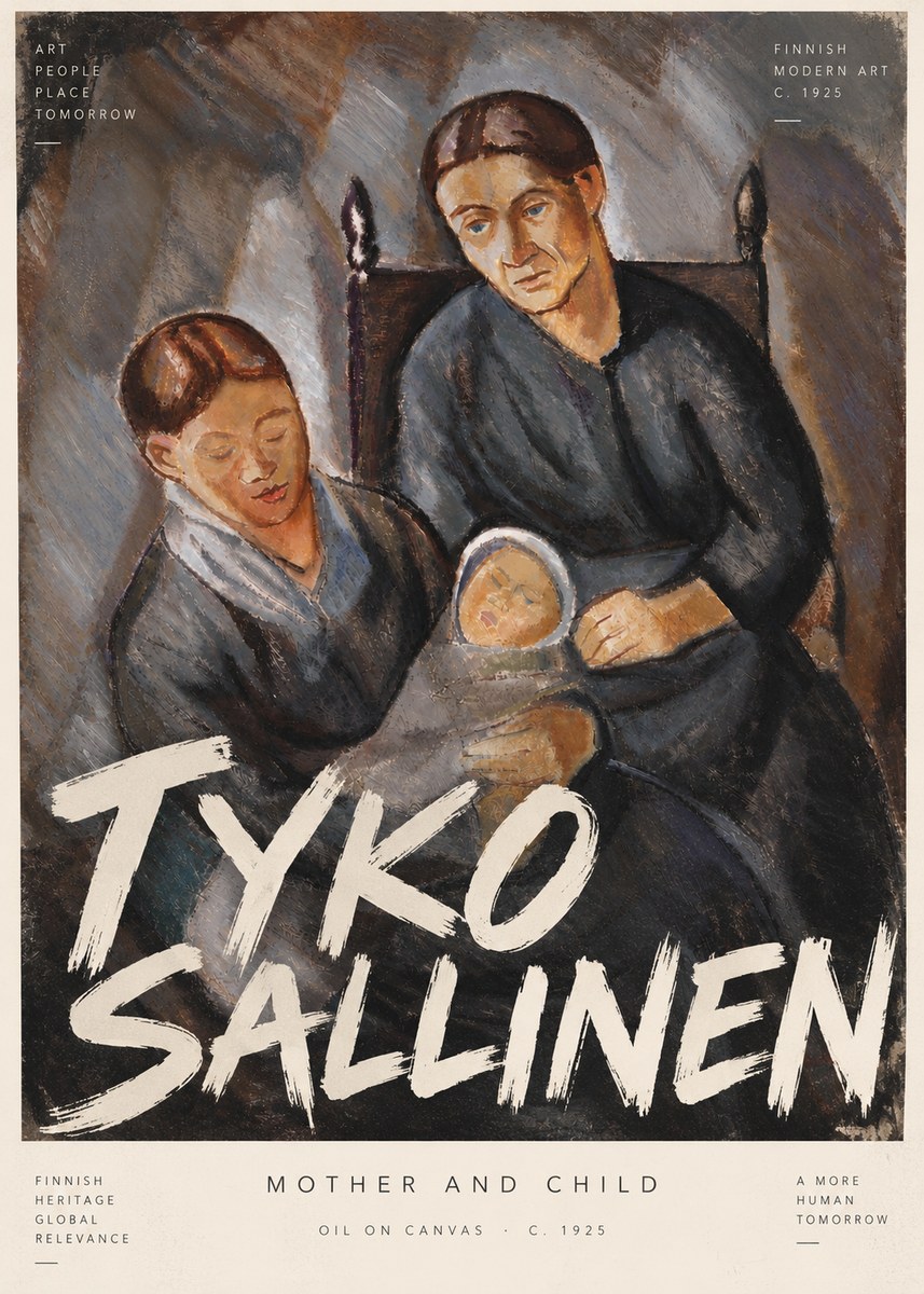 Tyko Sallinen Mother and Child No6 - Juliste