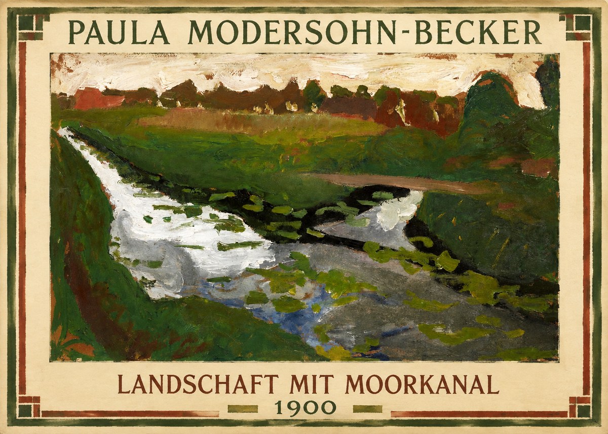 Paula Modersohn-Becker Landschaft Mit Moorkanal No1 - Juliste