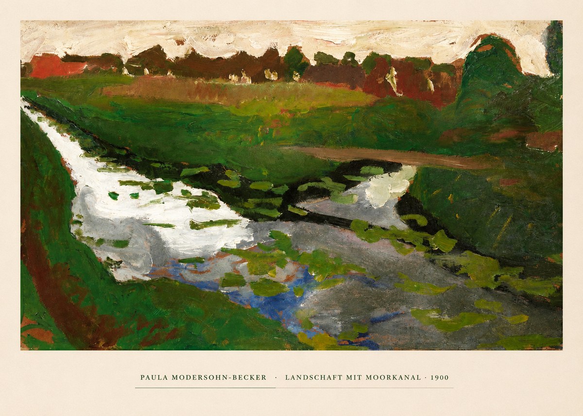 Paula Modersohn-Becker Landschaft Mit Moorkanal No6 - Juliste