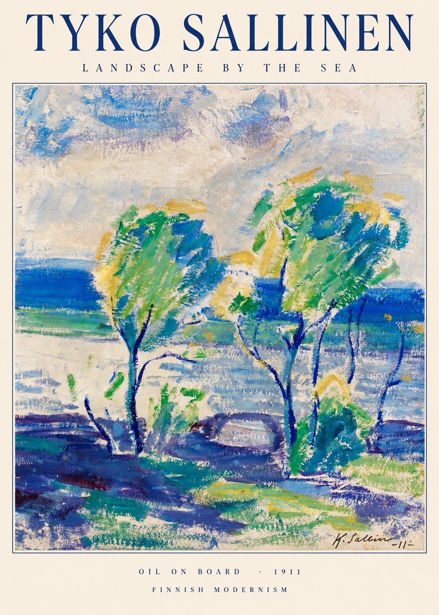 Tyko Sallinen Landscape by the Sea No1 - Juliste