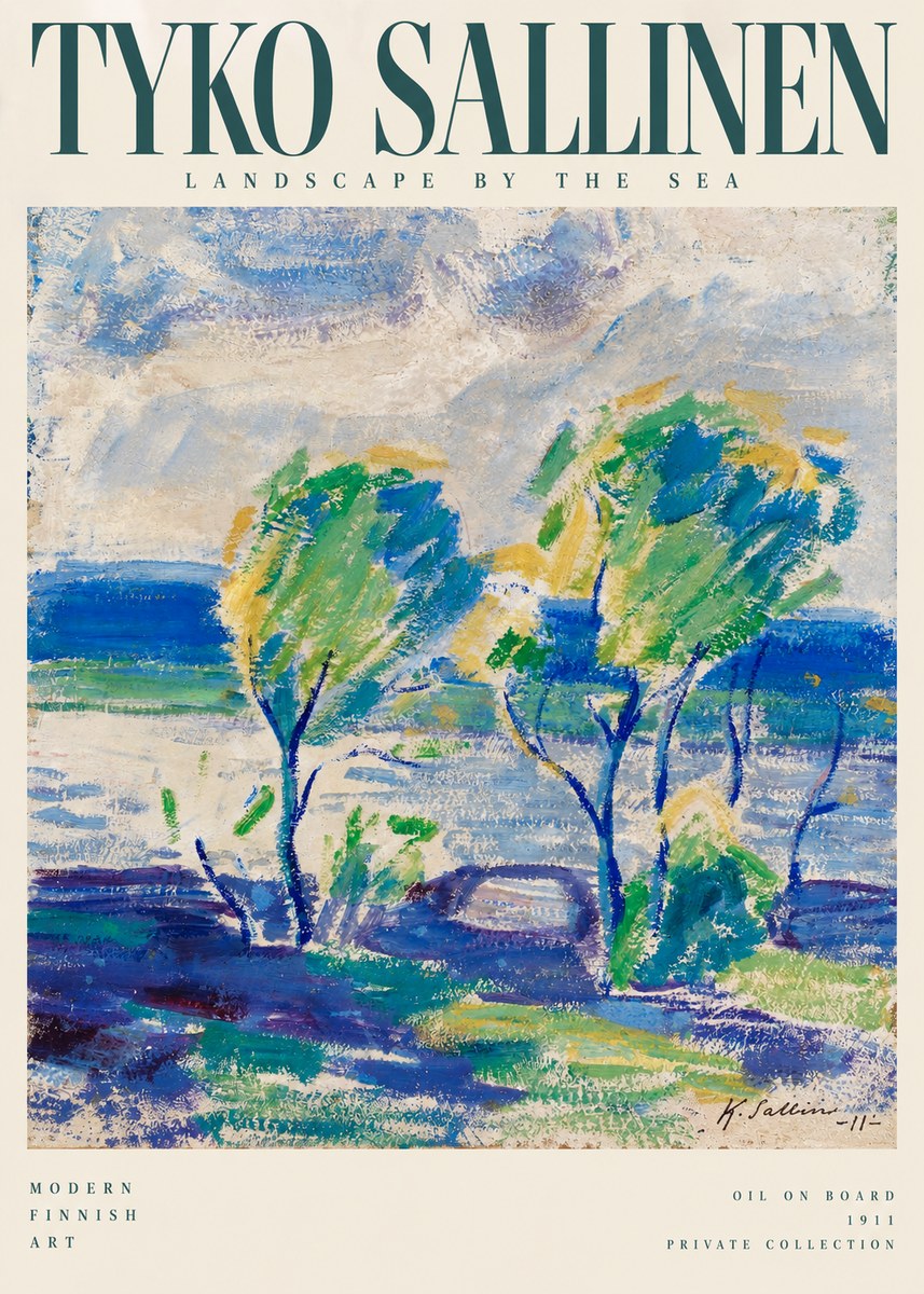 Tyko Sallinen Landscape by the Sea No2 - Juliste