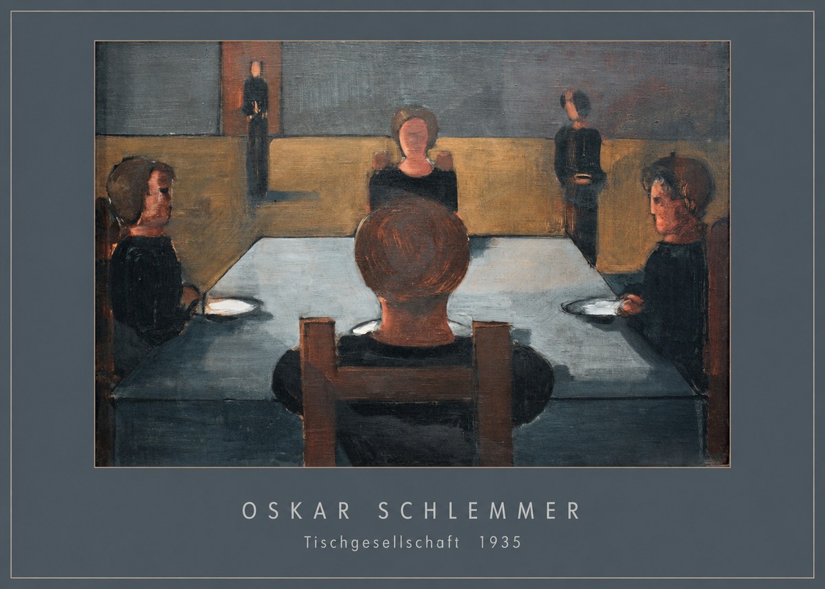 Oskar Schlemmer Tischgesellschaft No4 - Juliste