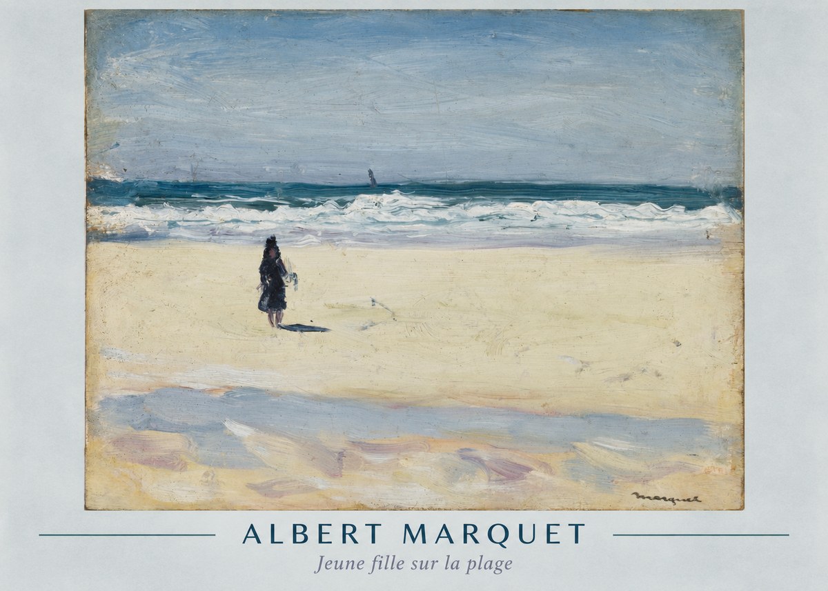 Albert Marquet Jeune Fille Sur La Plage No1 - Juliste