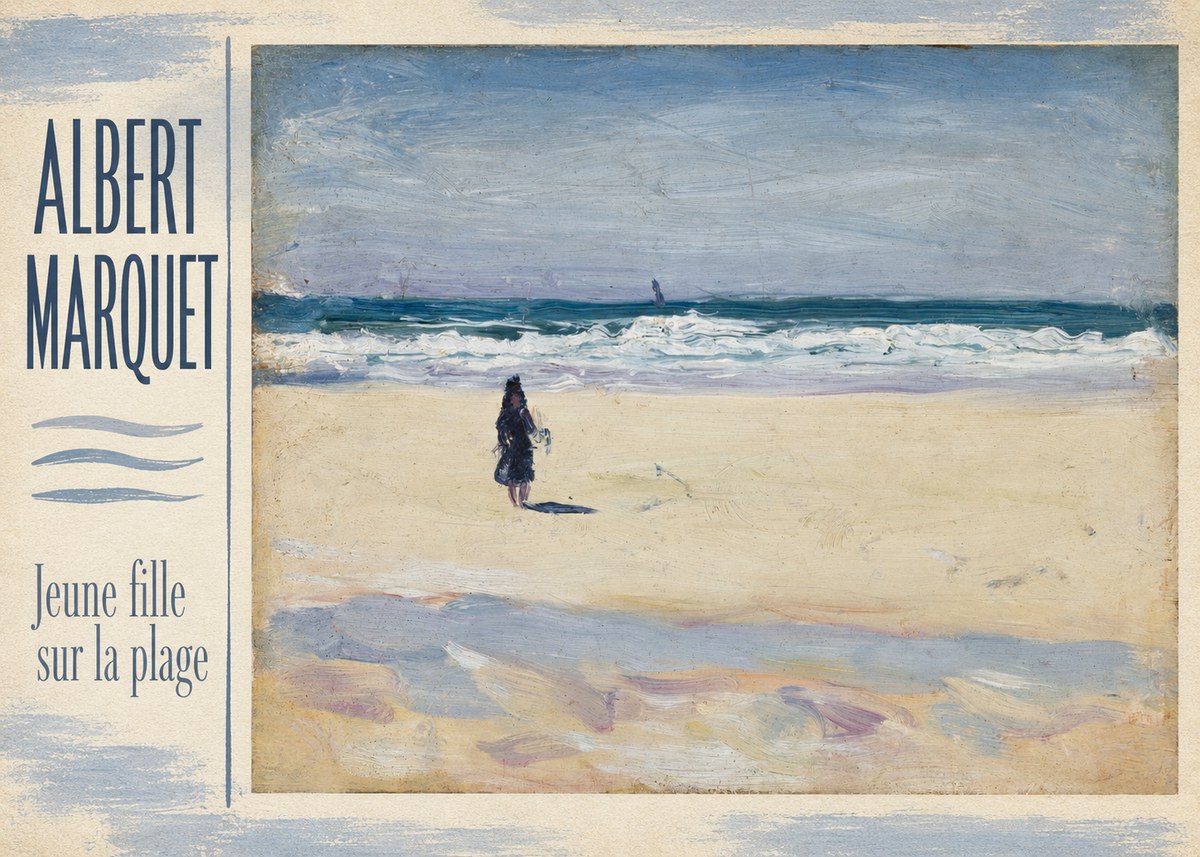 Albert Marquet Jeune Fille Sur La Plage No3 - Juliste