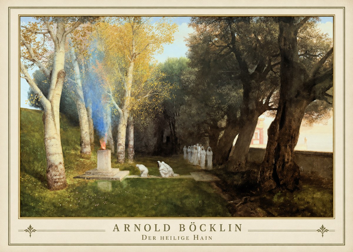 Arnold Böcklin Der Heilige Hain II No1 - Juliste