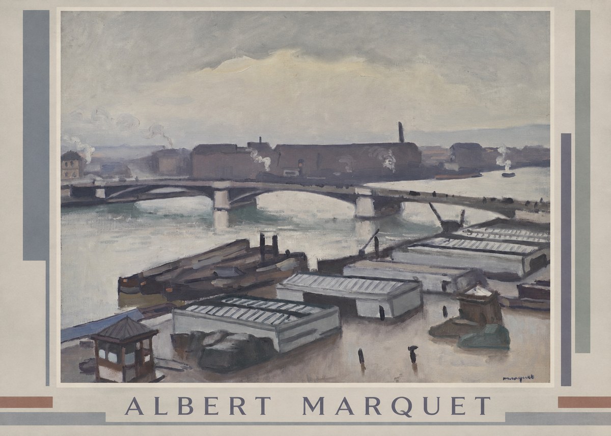 Albert Marquet River Scene, Paris No1 - Juliste