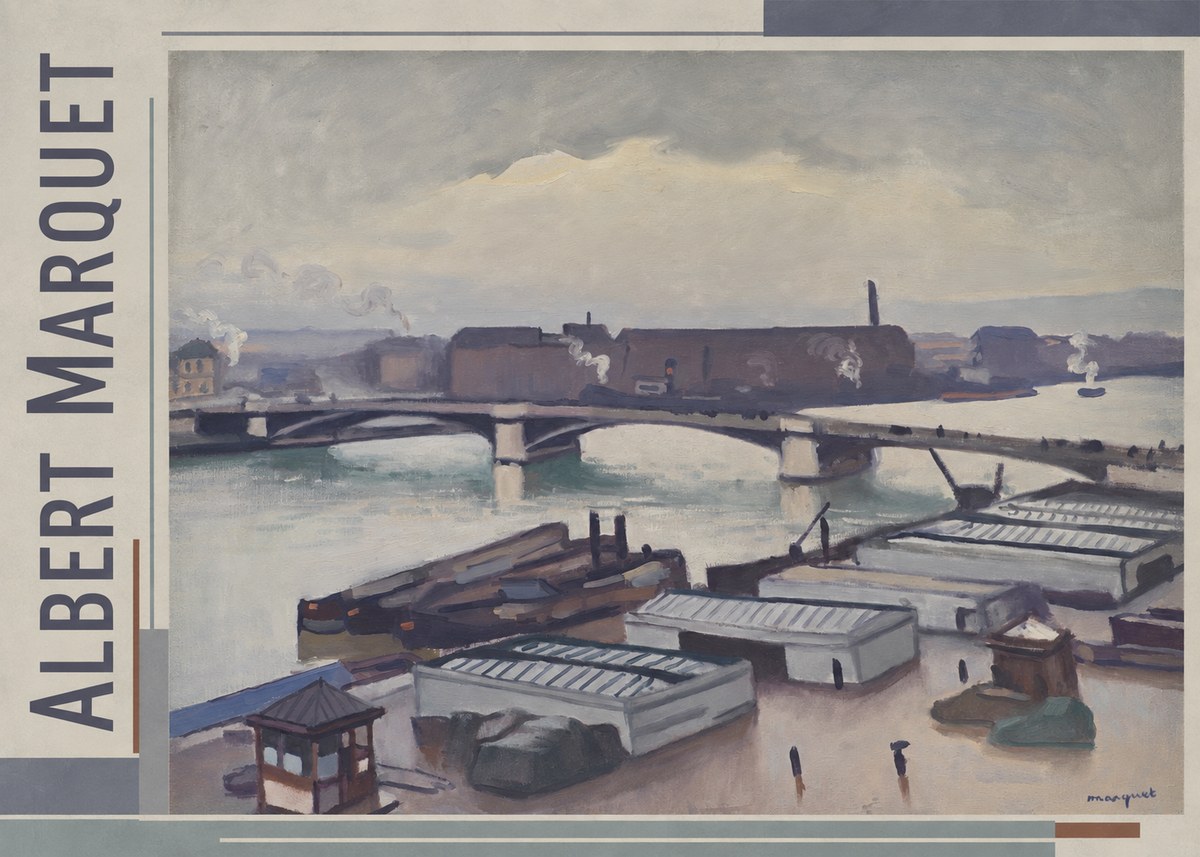 Albert Marquet River Scene, Paris No2 - Juliste