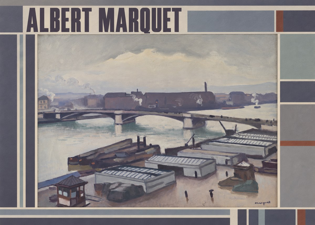 Albert Marquet River Scene, Paris No4 - Juliste