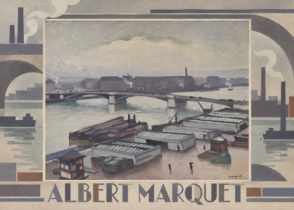 Albert Marquet River Scene, Paris No6 - Juliste
