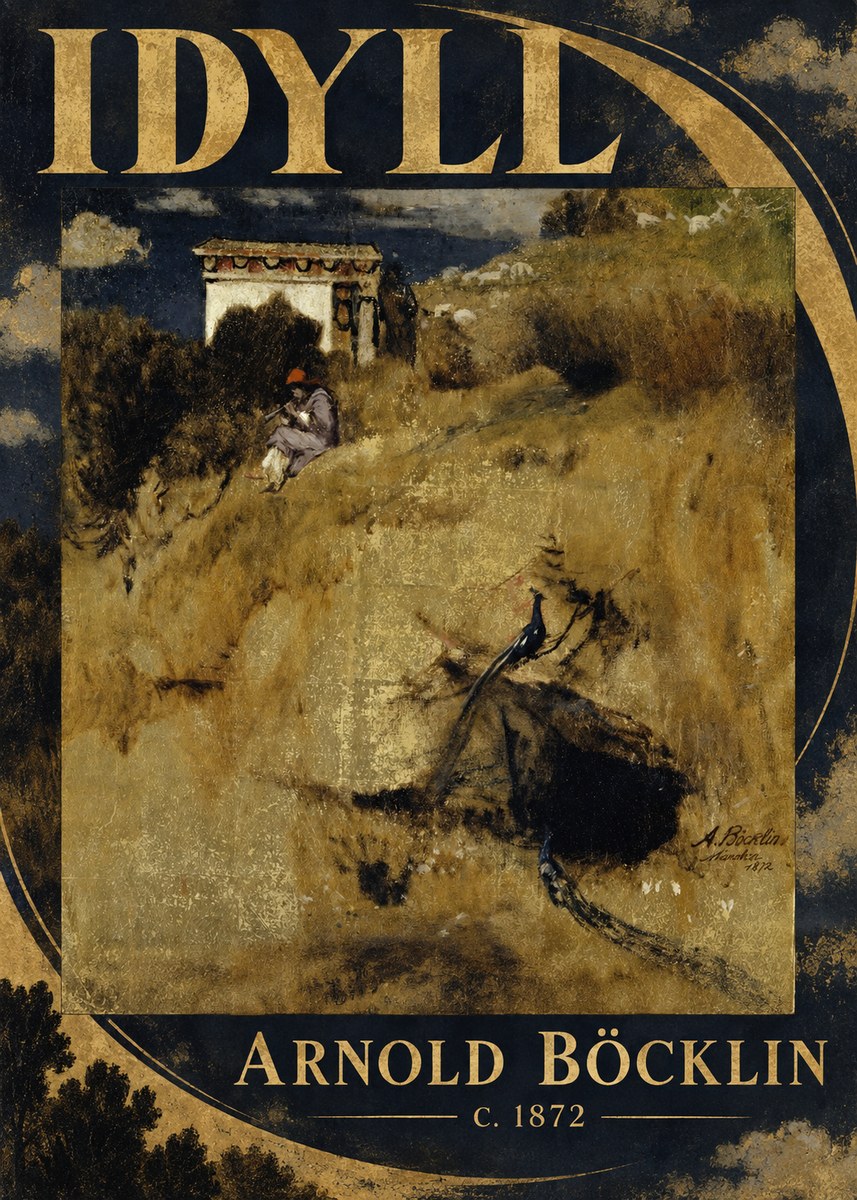 Arnold Böcklin Idyll - Fragment Eines Wandschirms No5 - Juliste