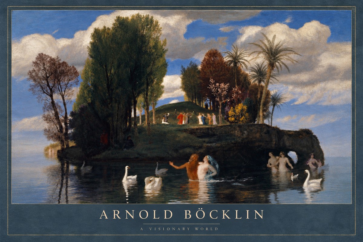 Arnold Böcklin The Island of Life No2 - Juliste