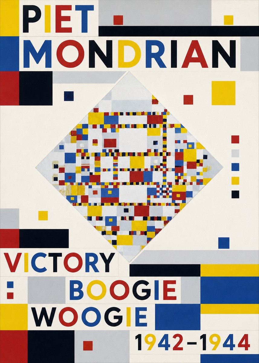 Piet Mondrian Victory Boogie Woogie No3 - Juliste