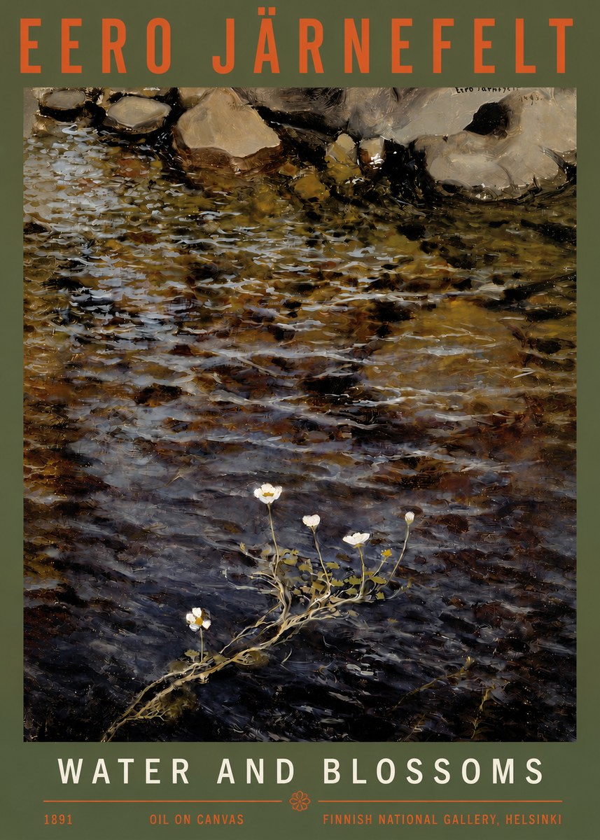Eero Järnefelt Water and Blossoms No3 - Juliste