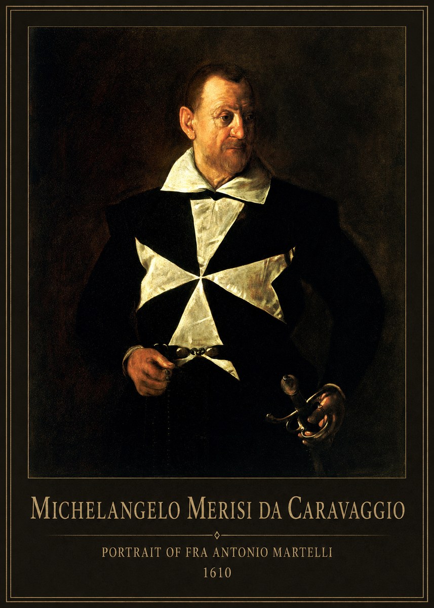 Michelangelo Merisi da Caravaggio Portrait of Fra Antonio Martelli No1 - Juliste