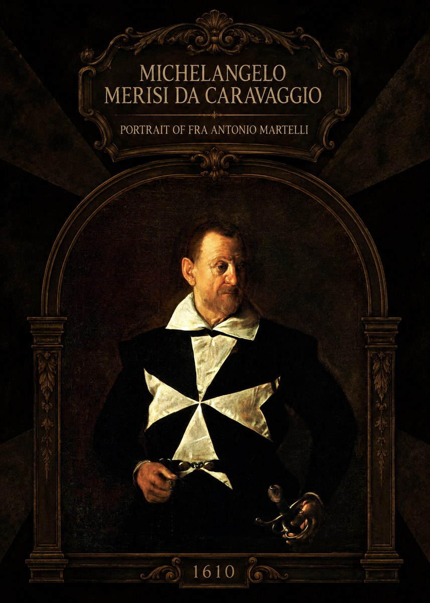 Michelangelo Merisi da Caravaggio Portrait of Fra Antonio Martelli No4 - Juliste