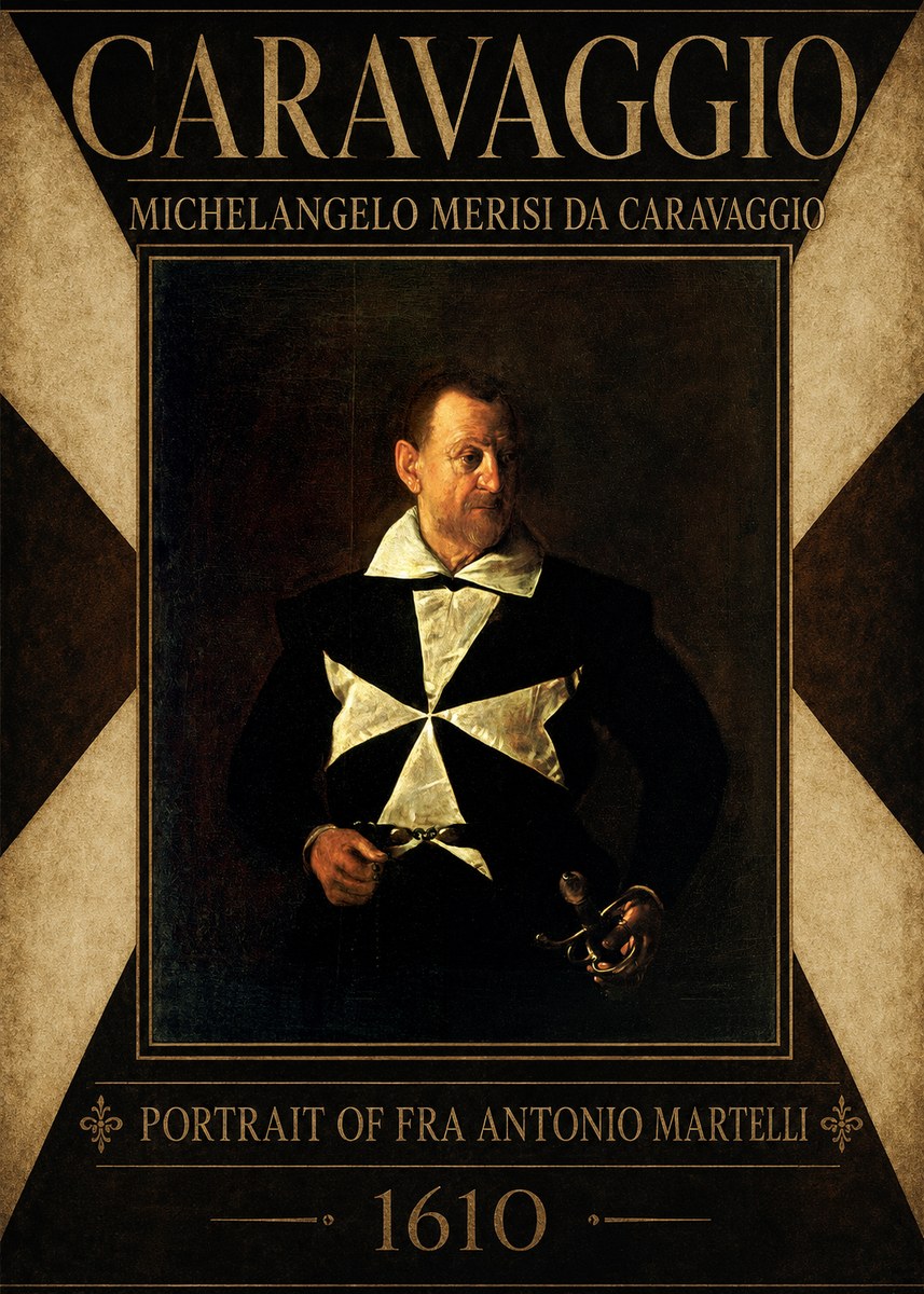 Michelangelo Merisi da Caravaggio Portrait of Fra Antonio Martelli No6 - Juliste