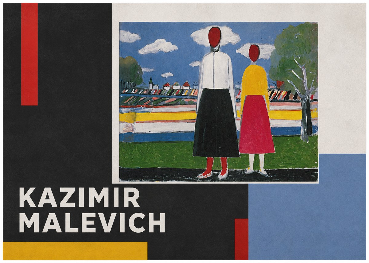 Kazimir Malevich Two Figures No5 - Juliste