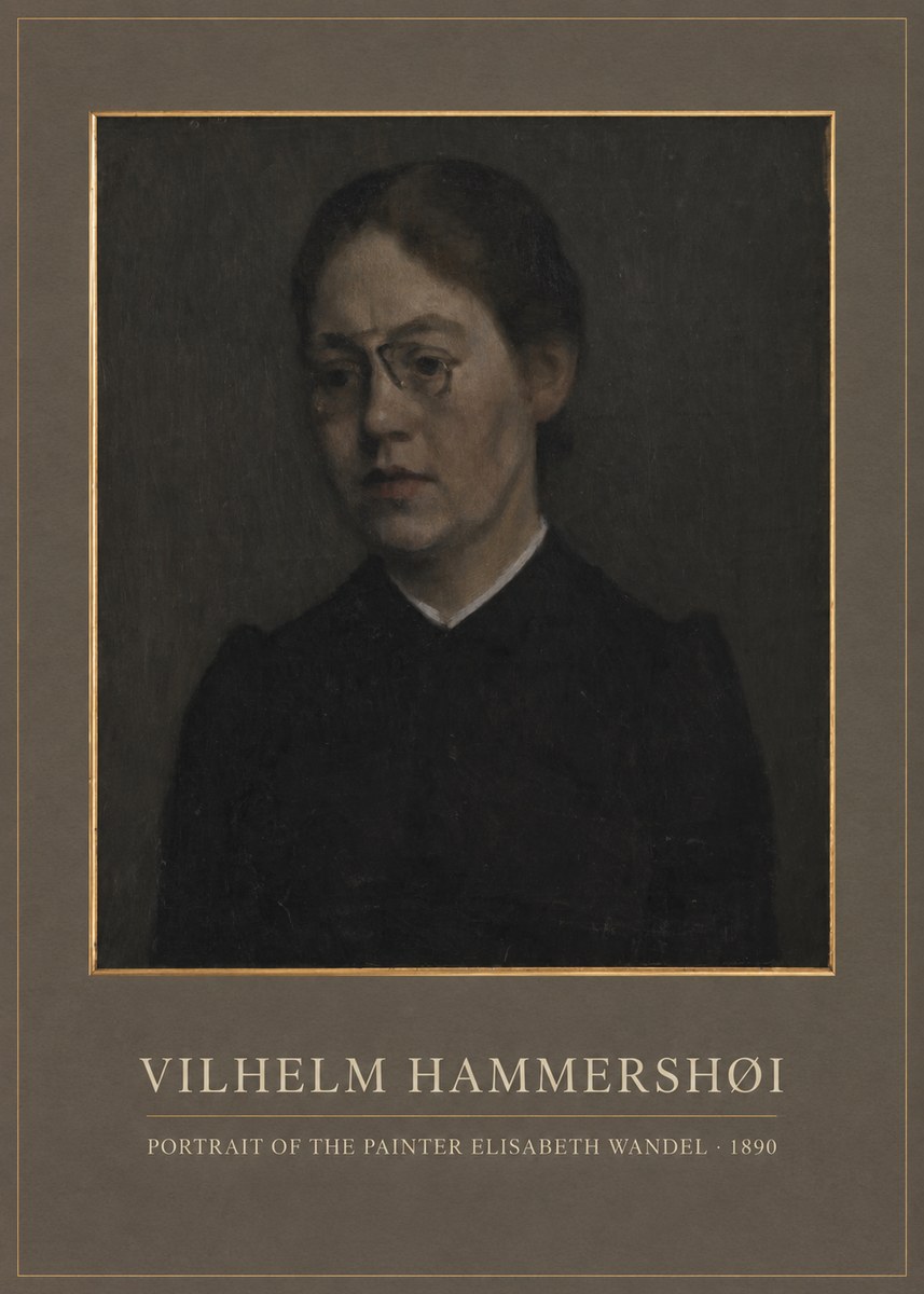 Vilhelm Hammershøi Portrait of the Painter Elisabeth Wandel · 1890 No1 - Juliste