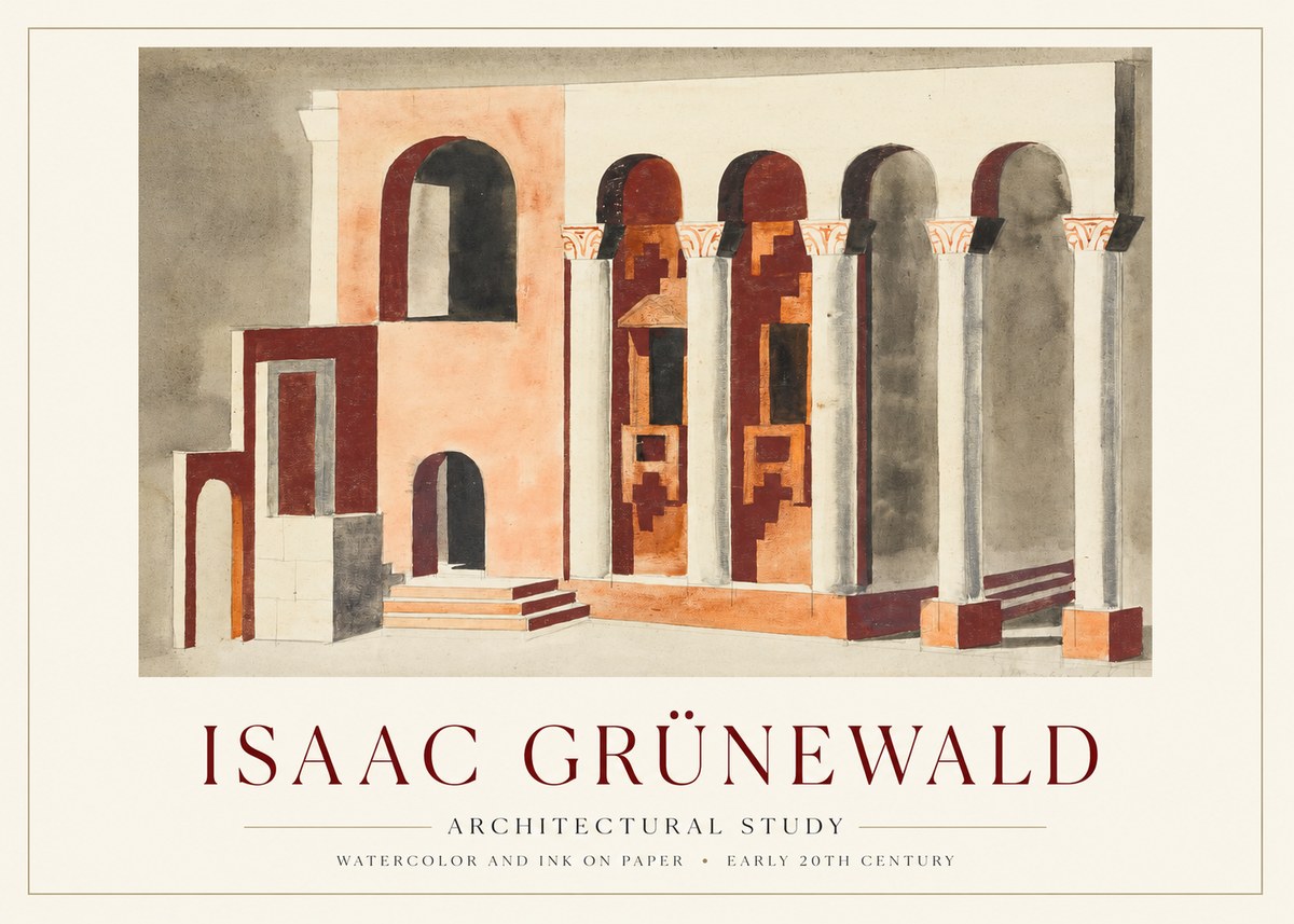 Isaac Grünewald Architectural Study I No1 - Juliste