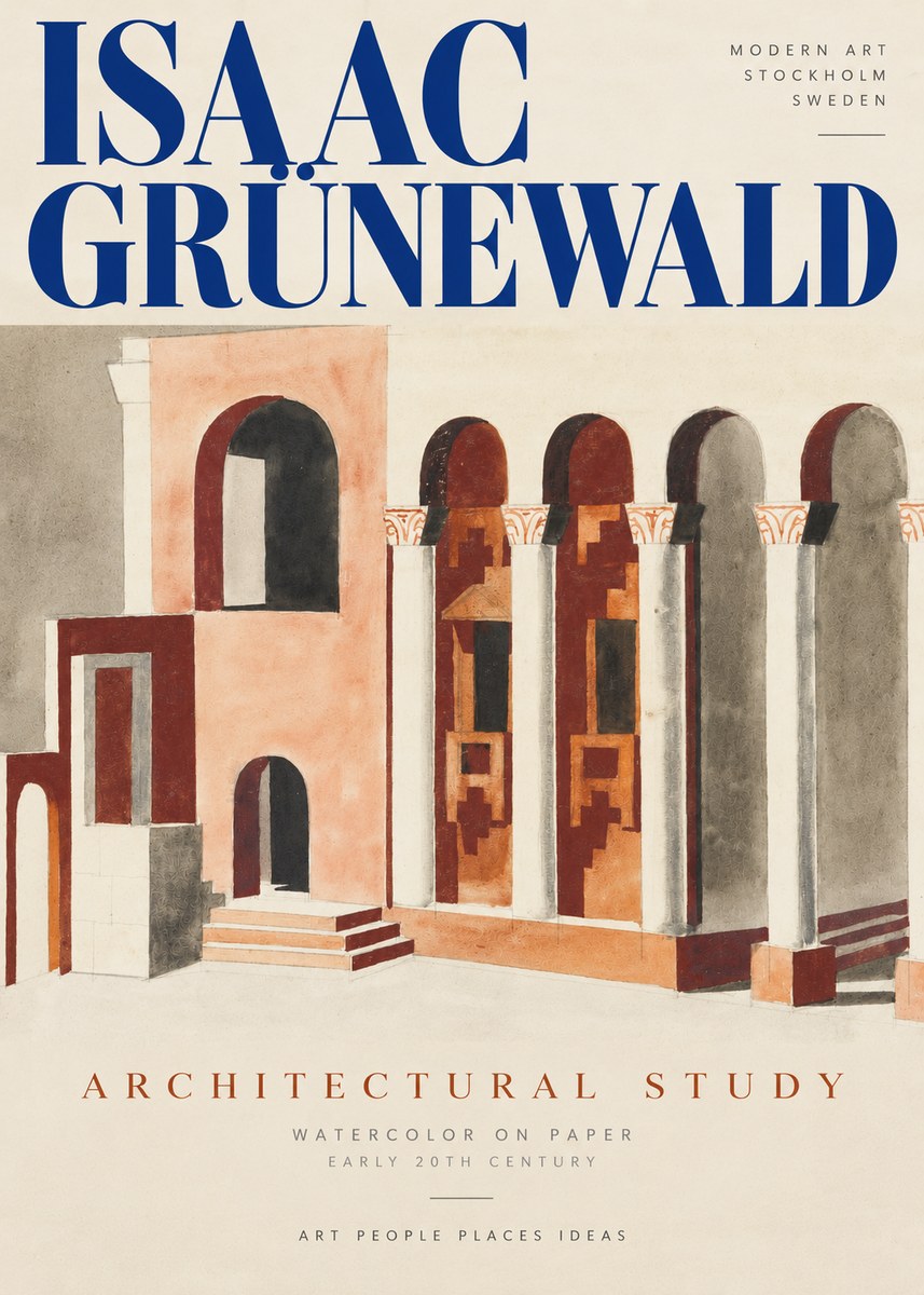 Isaac Grünewald Architectural Study I No6 - Juliste