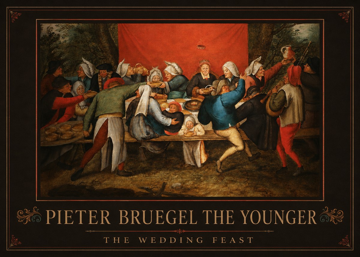 Pieter Bruegel The Wedding Feast No1 - Juliste