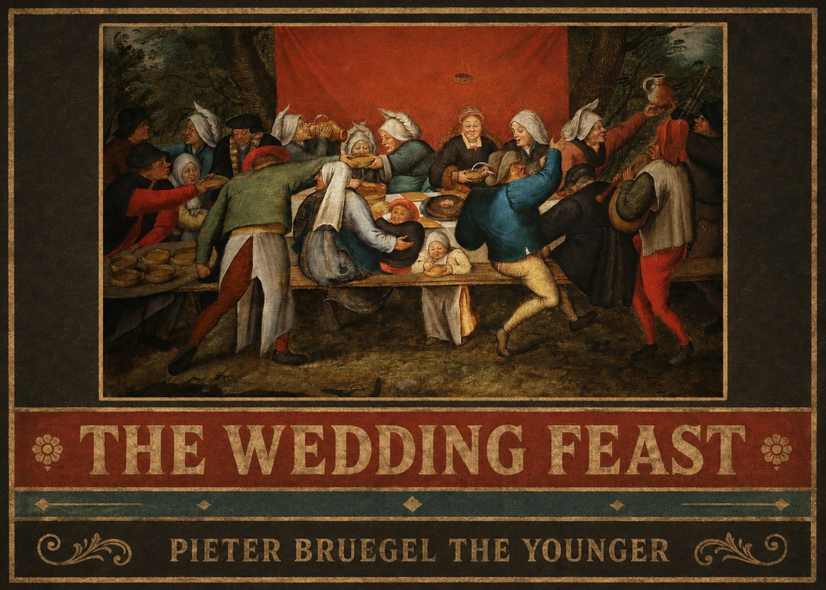 Pieter Bruegel The Wedding Feast No6 - Juliste