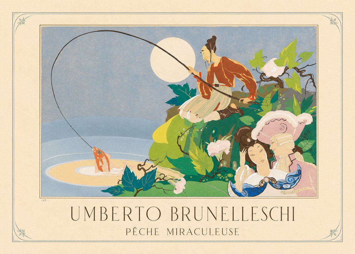 Umberto Brunelleschi Pêche Miraculeuse No3 - Juliste