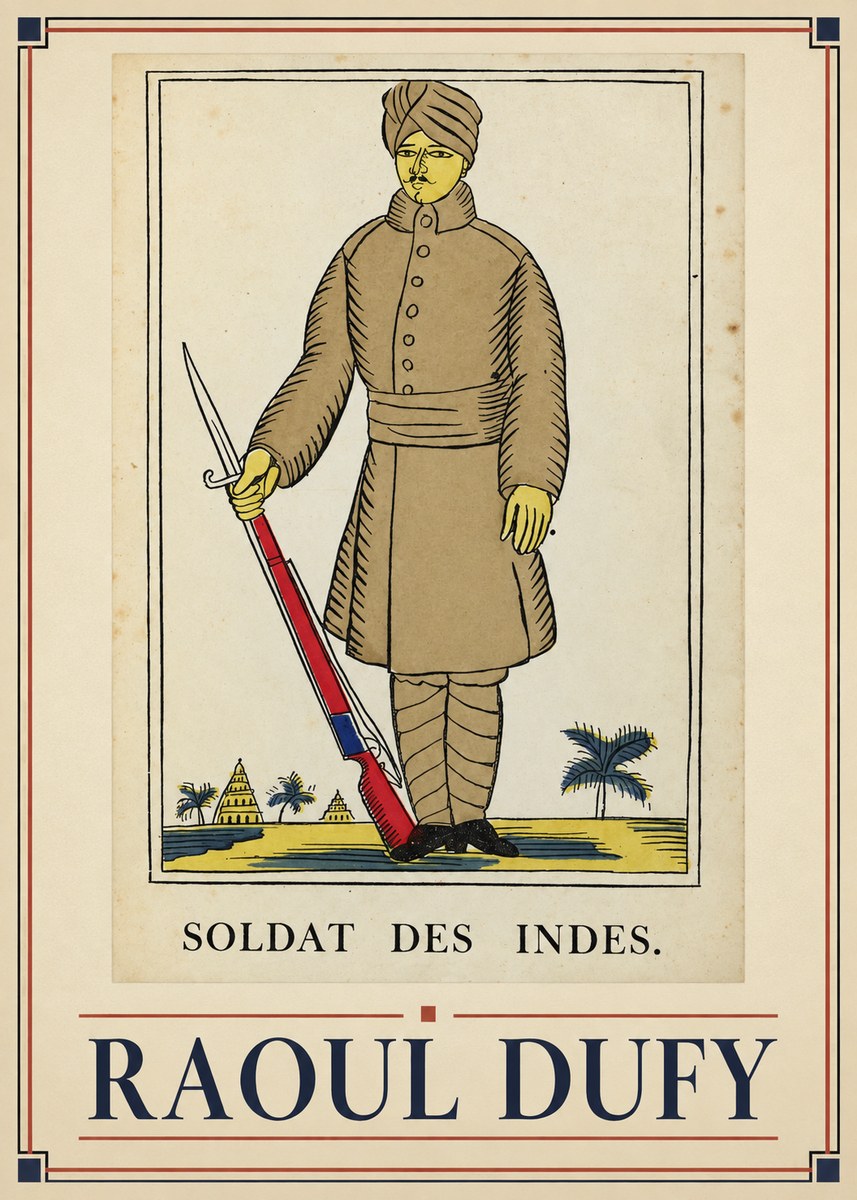 Raoul Dufy Soldat Des Indes. No1 - Juliste