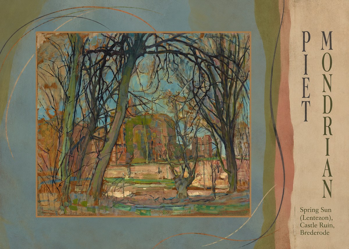 Piet Mondrian Spring Sun (Lentezon), Castle Ruin, Brederode No3 - Juliste