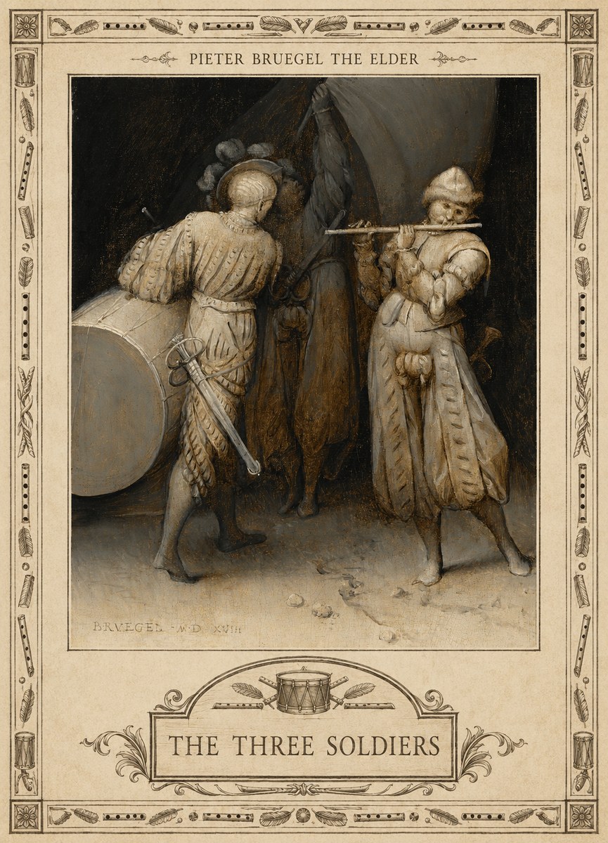 Pieter Bruegel The Three Soldiers No5 - Juliste