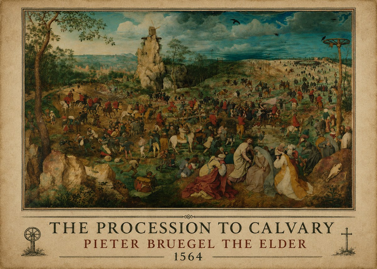 Pieter Bruegel The Processsson to Calvary No6 - Juliste