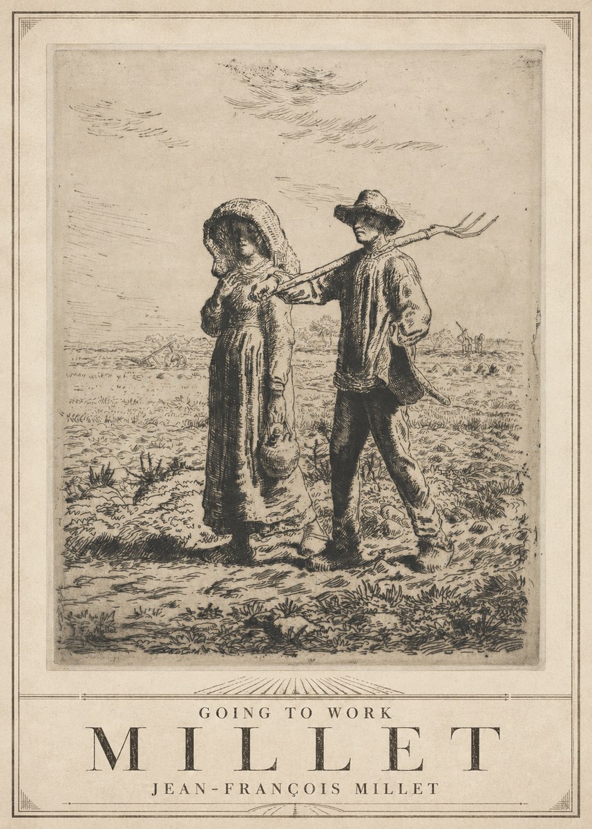 Jean-François Millet Going to Work No3 - Juliste