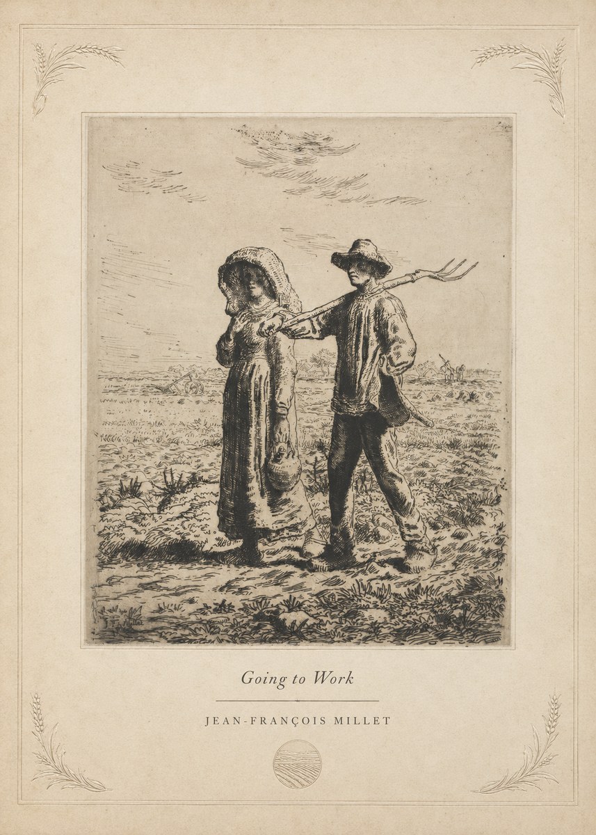 Jean-François Millet Going to Work No5 - Juliste