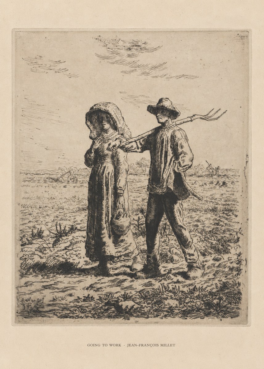 Jean-François Millet Going to Work No6 - Juliste