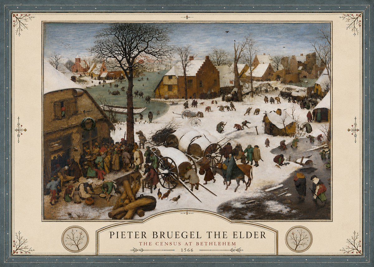 Pieter Bruegel The Census at Bethlehem IV No4 - Juliste