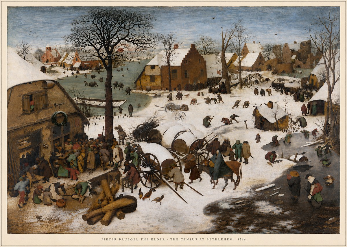 Pieter Bruegel The Census at Bethlehem IV No5 - Juliste