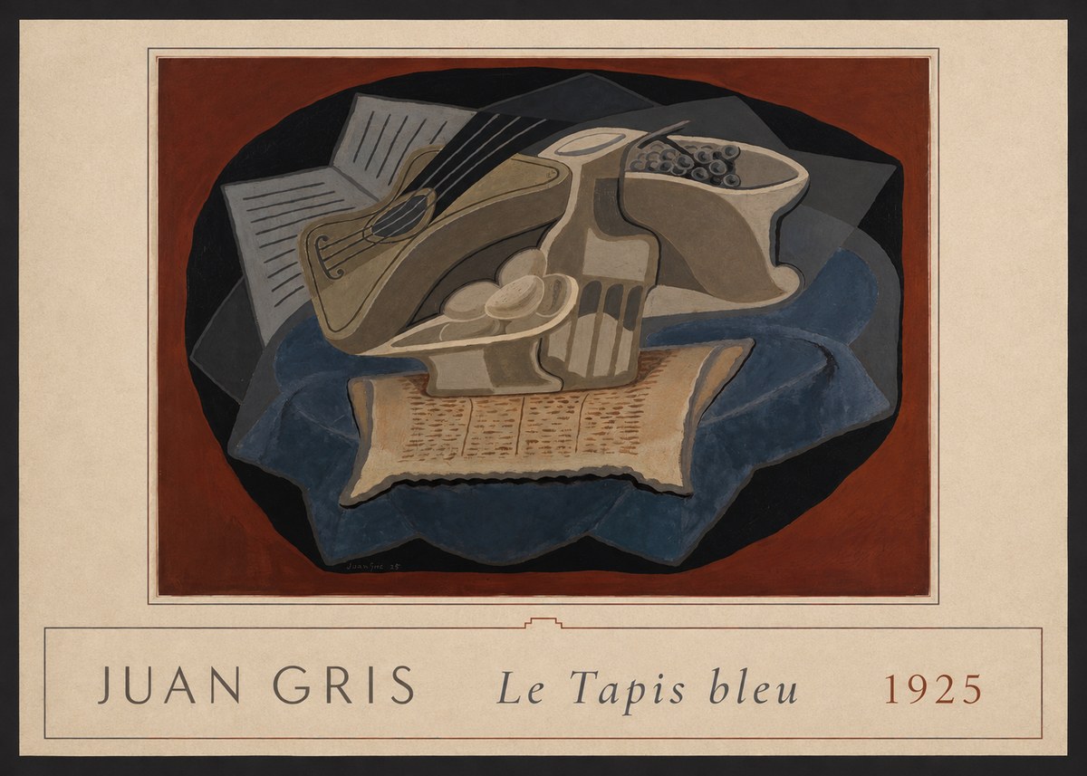 Juan Gris Le Tapis Bleu No4 - Juliste