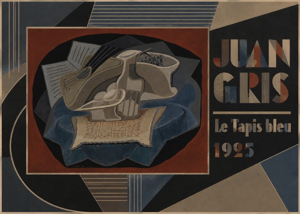 Juan Gris Le Tapis Bleu No6 - Juliste