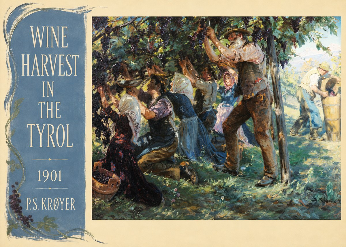 P.S. Krøyer Wine Harvest in the Tyrol No4 - Juliste