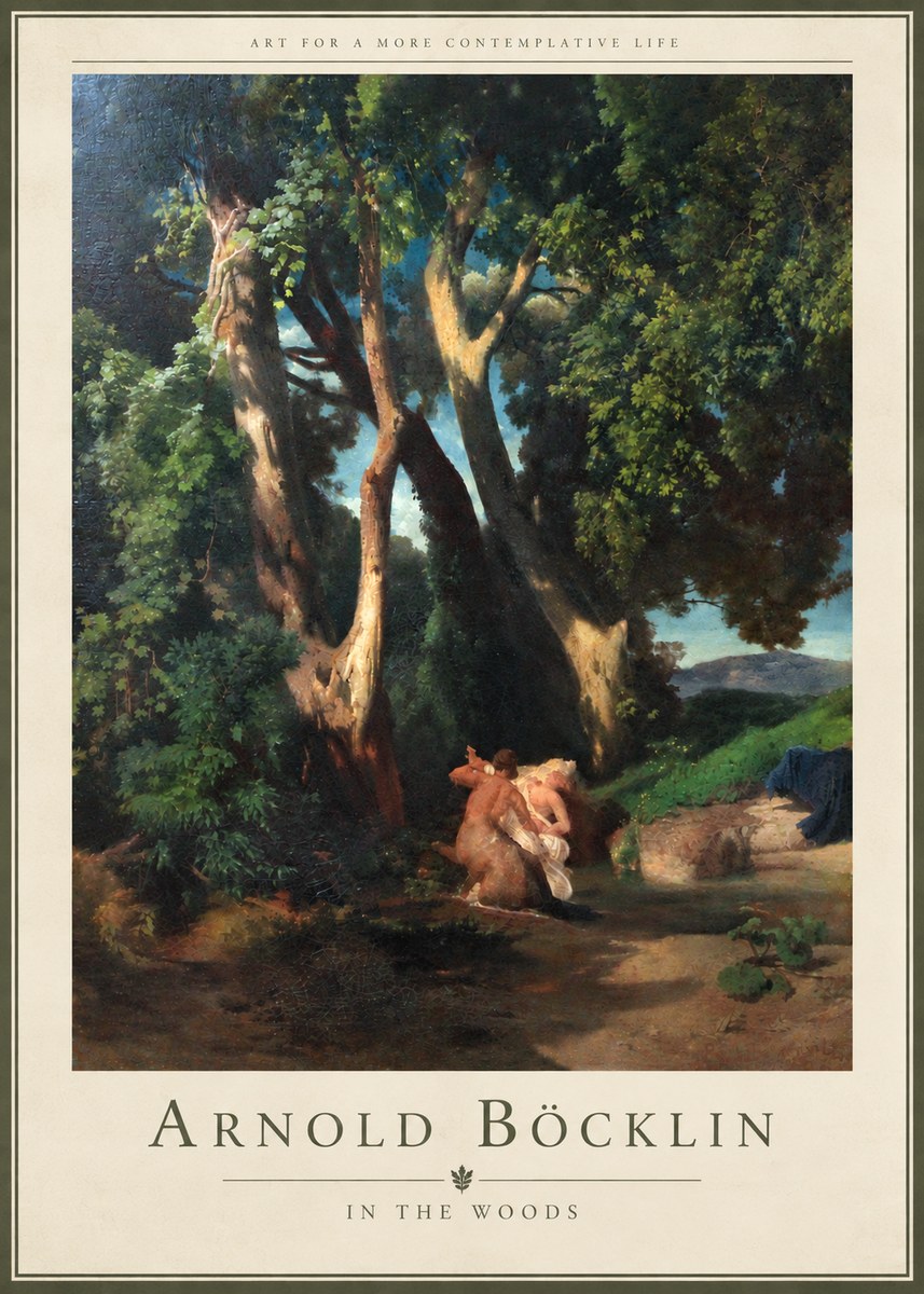 Arnold Böcklin In the Woods No4 - Juliste