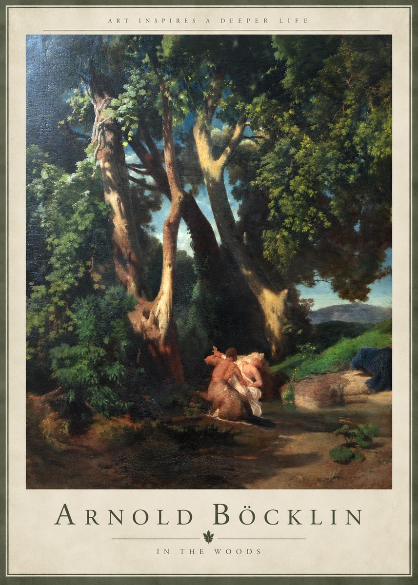 Arnold Böcklin In the Woods No5 - Juliste