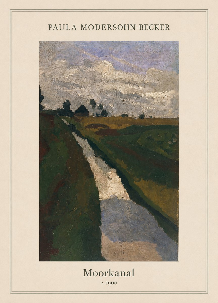 Paula Modersohn-Becker Moorkanal No5 - Juliste