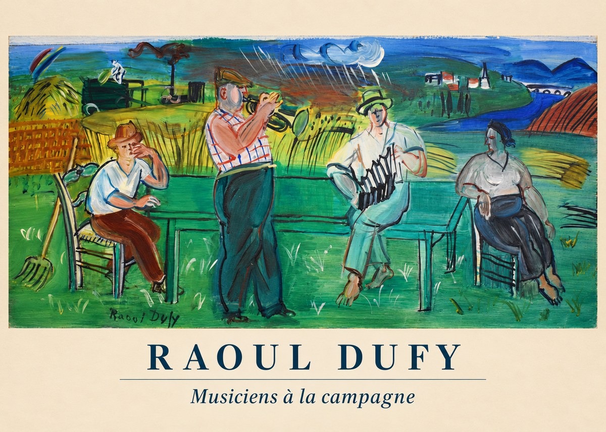 Raoul Dufy Musiciens À La Campagne No6 - Juliste